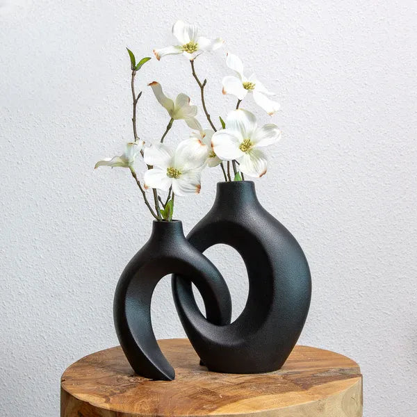 Beautiful Floral Ceramic Vase Decor - Fesara