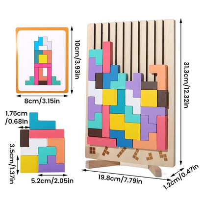 Fun Wooden Brain Teaser Puzzle for Kids 3+