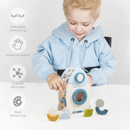 Natural Wood Space Building Blocks Set