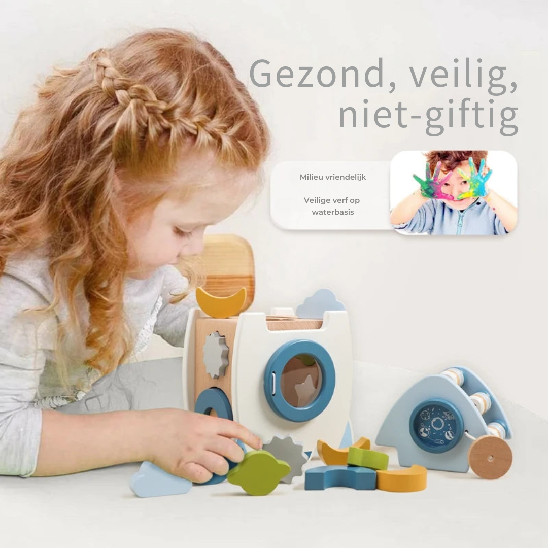 Natural Wood Space Building Blocks Set