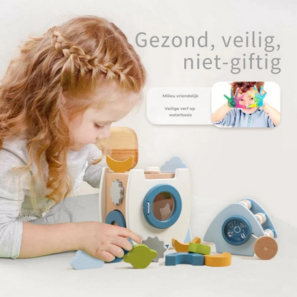 Natural Wood Space Building Blocks Set
