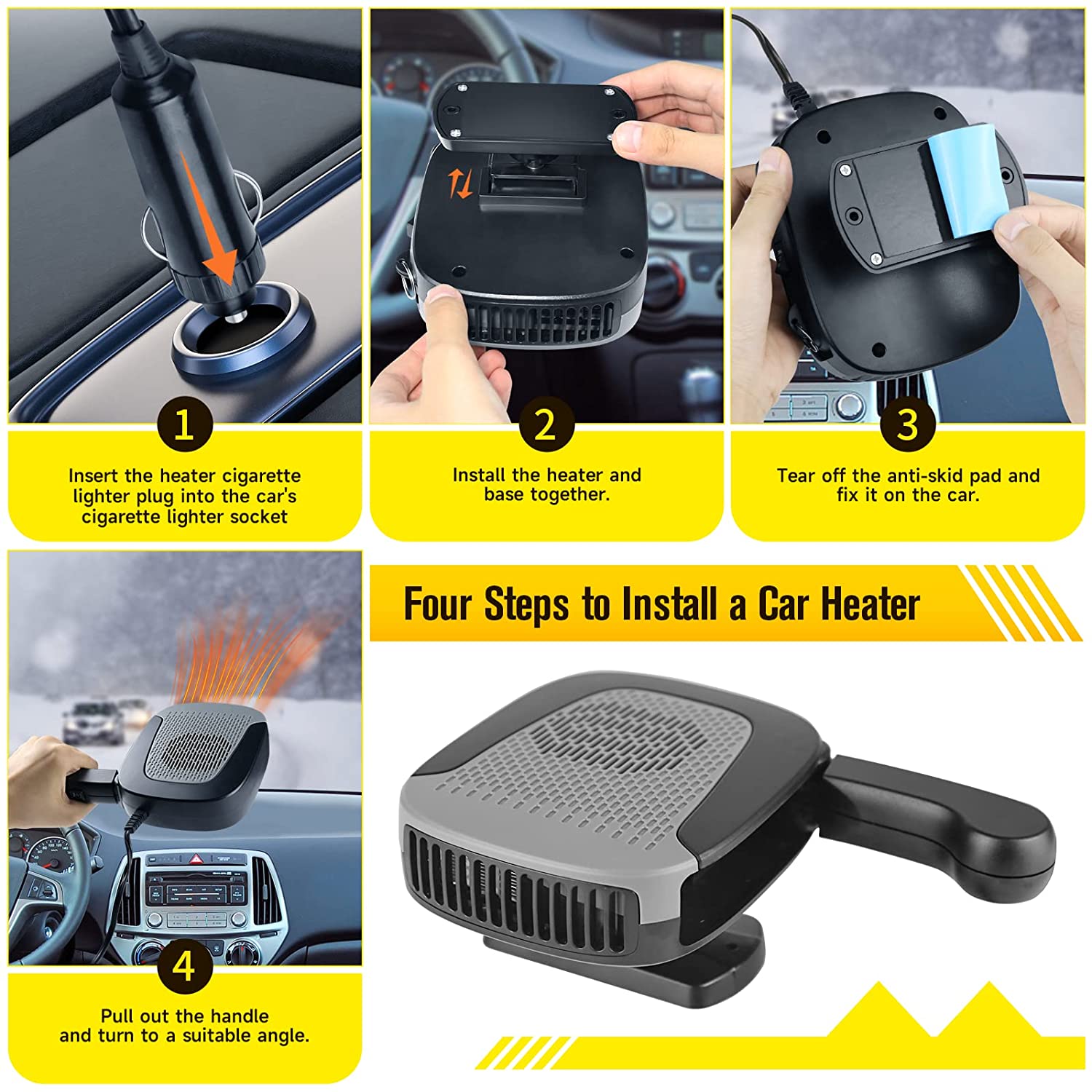 ThermoBlaze | Efficient Portable 12V Car Heater and Dehumidifier 2