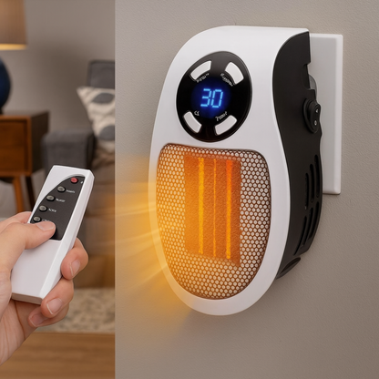 Space Saving Electric Wall Heater with Remote Control - Fesara