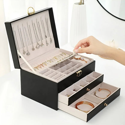 Stylish Jewellery Storage Box in High Quality Leather - Fesara