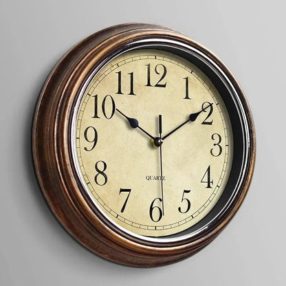 Rustic Wood Wall Clock for Classic Home Decor - Fesara