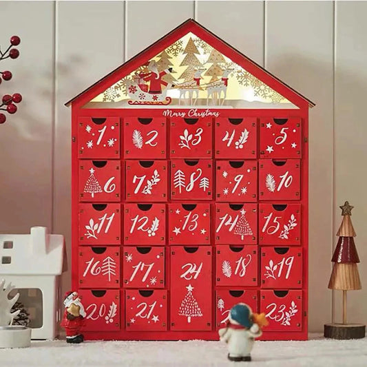 Cozy Wooden LED Countdown Calendar - Fesara