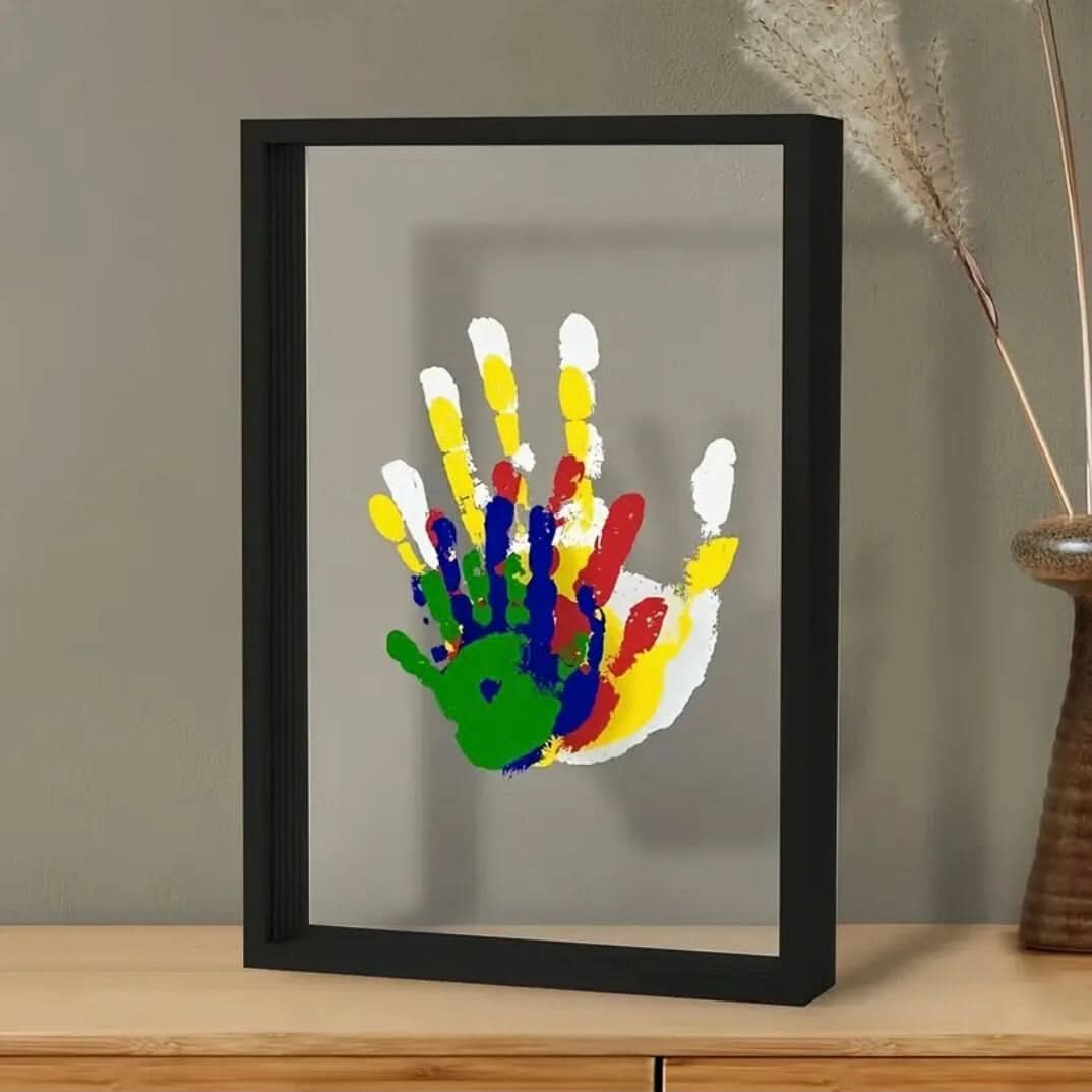 TimberNest | Charming Natural Wood Baby Memory Frame with Clay Imprints 1