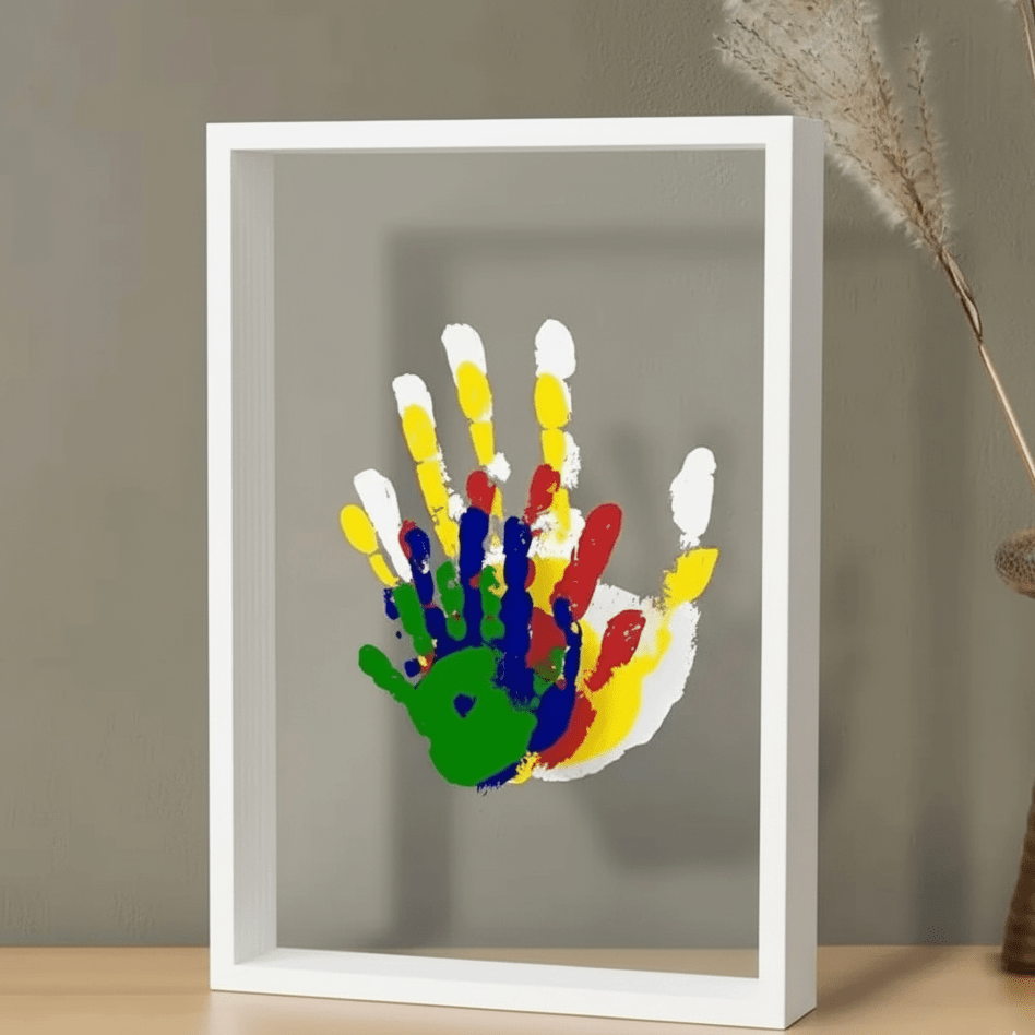 TimberNest | Charming Natural Wood Baby Memory Frame with Clay Imprints 2
