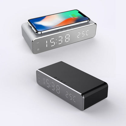 Smart LED Clock with Wireless Charger