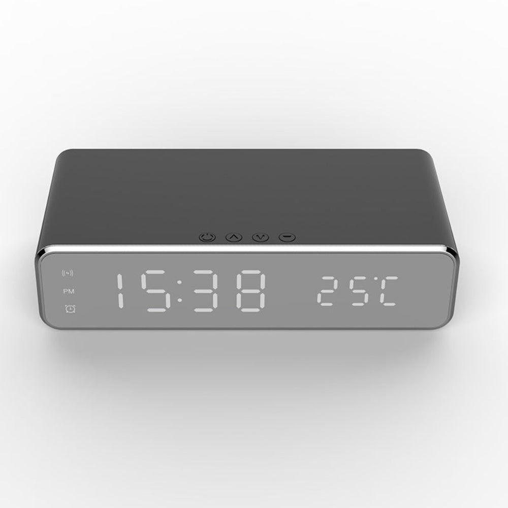 Smart LED Clock with Wireless Charger