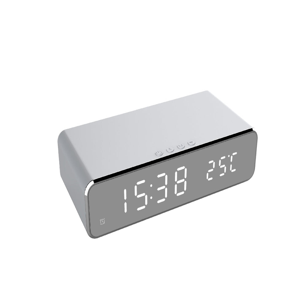 Smart LED Clock with Wireless Charger
