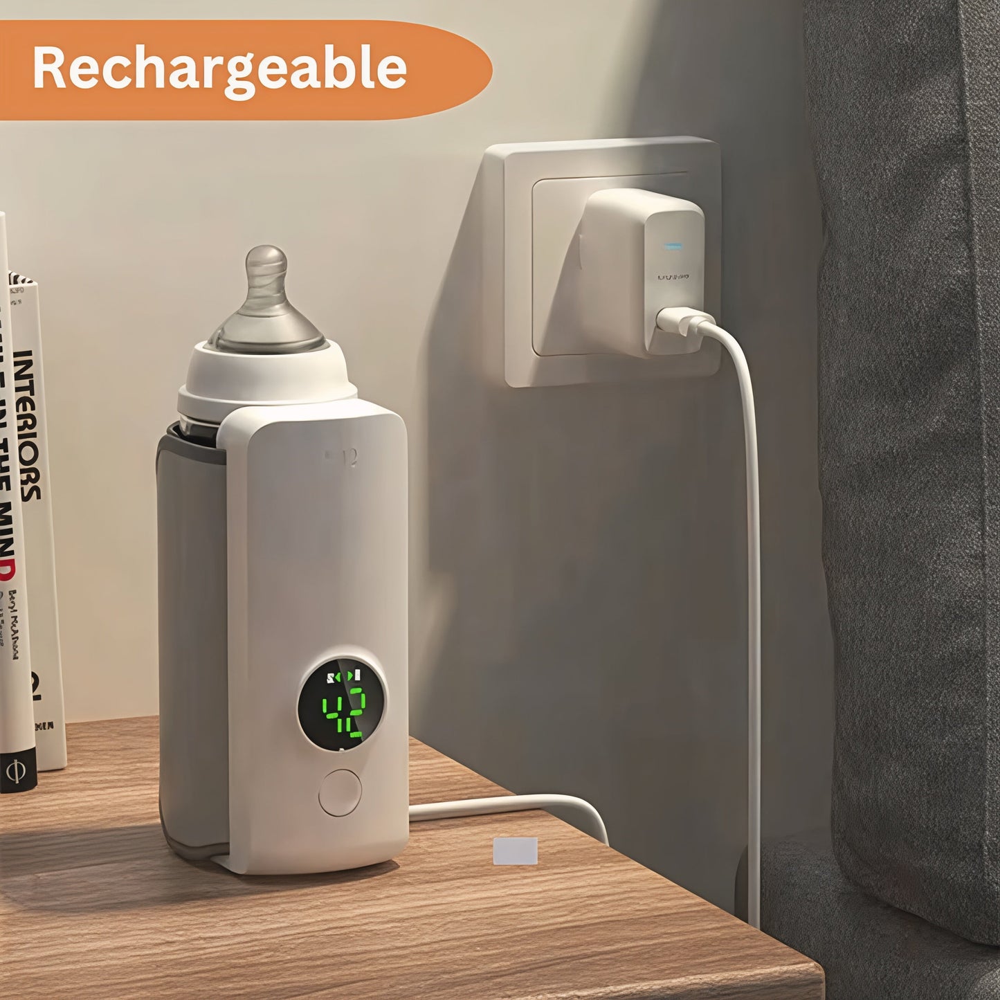 TinyTherm | Travel Baby Bottle Warmer – Compact & USB Powered Milk Heater 1