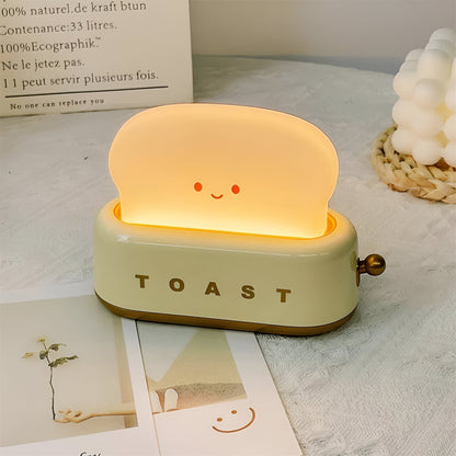 Compact Toaster Table Lamp with Adjustable LED Light