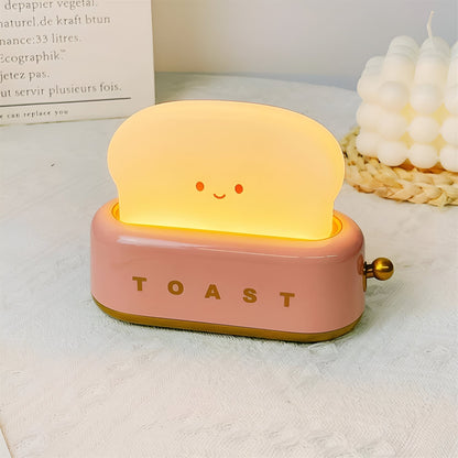 Compact Toaster Table Lamp with Adjustable LED Light