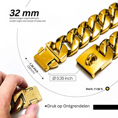 Strong Durable Metal Dog Collar for Big Dogs - Fesara