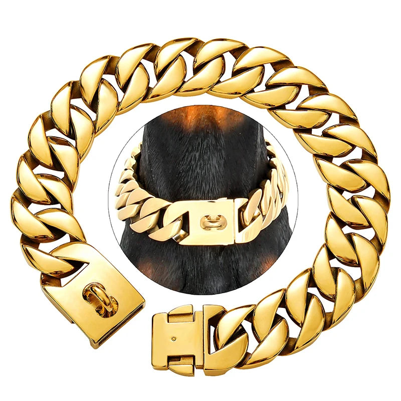 Strong Durable Metal Dog Collar for Big Dogs