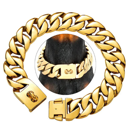 Strong Durable Metal Dog Collar for Big Dogs