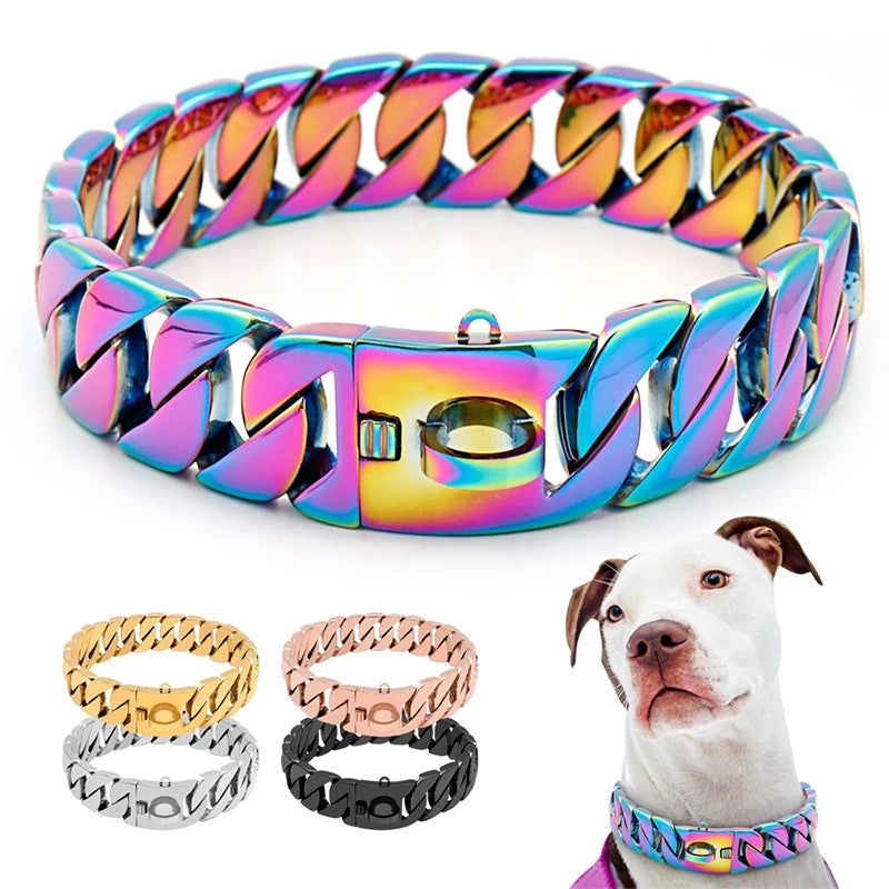 Strong Durable Metal Dog Collar for Big Dogs
