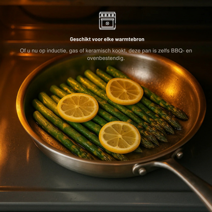 Titanium Elegance | Non-Toxic PFAS-Free Induction Cooking Pan with Hammered Finish 4