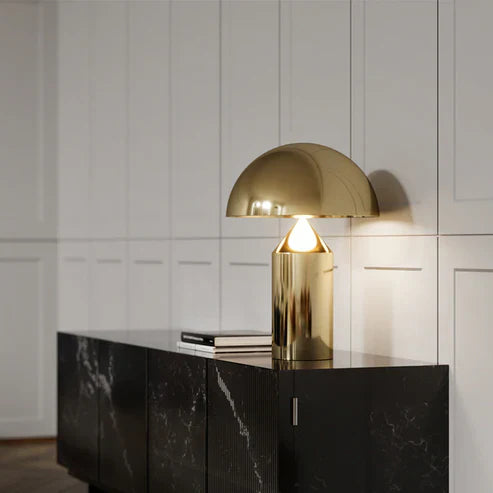 Contemporary Gold Dome LED Desk Lamp 3-Light