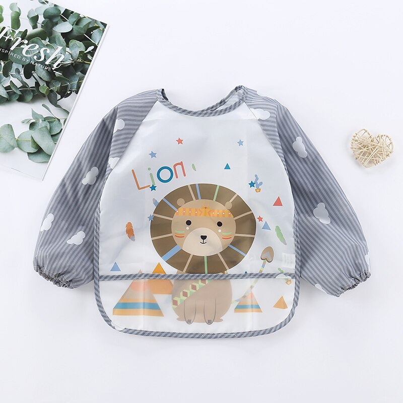 Protective Baby Long Sleeve Waterproof Bib Apron - Fesara