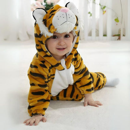 Cozy Animal Onesie for Baby, Soft Cotton Jumpsuit