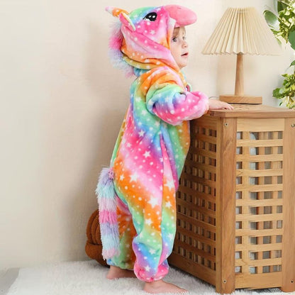 Cozy Animal Onesie for Baby, Soft Cotton Jumpsuit