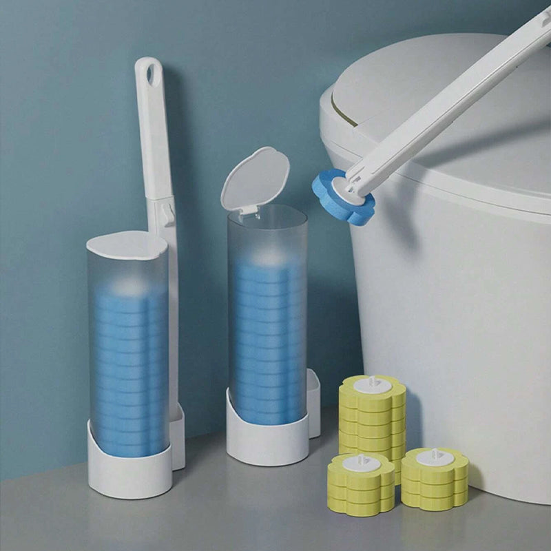 Sanitary Toilet Brush with Germ Free Bristle Head Set