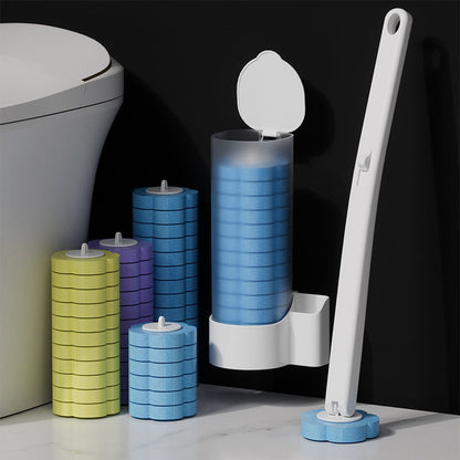Sanitary Toilet Brush with Germ Free Bristle Head Set