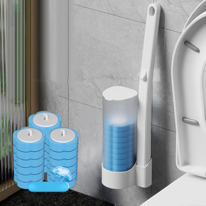 Sanitary Toilet Brush with Germ Free Bristle Head Set
