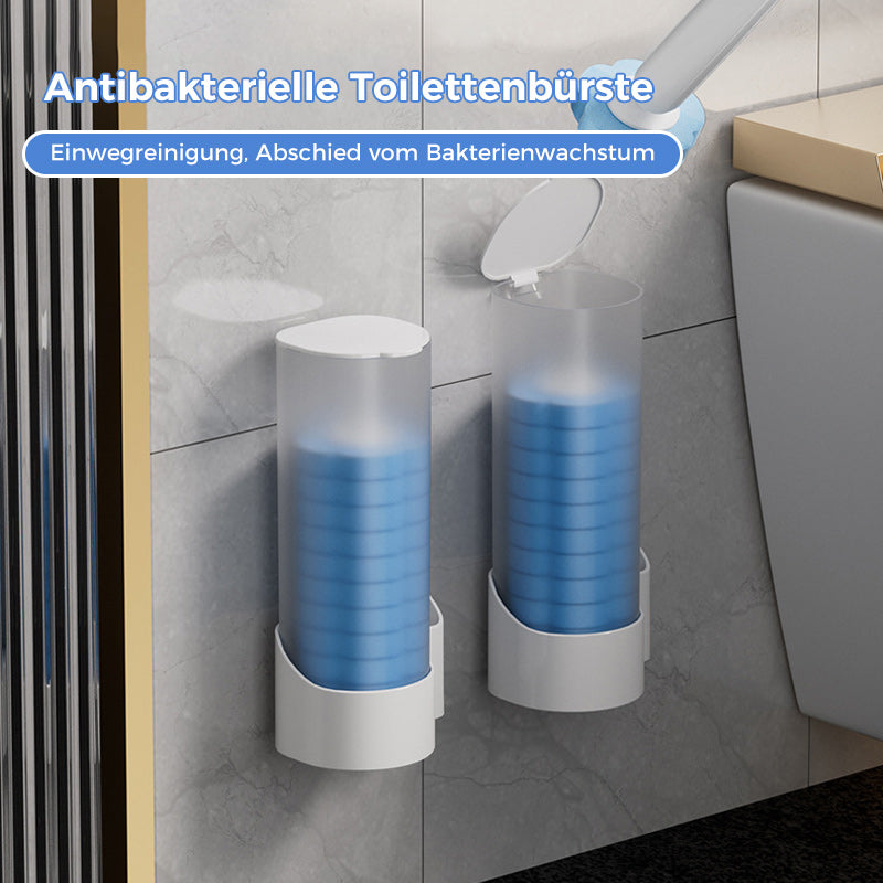 Sanitary Toilet Brush with Germ Free Bristle Head Set