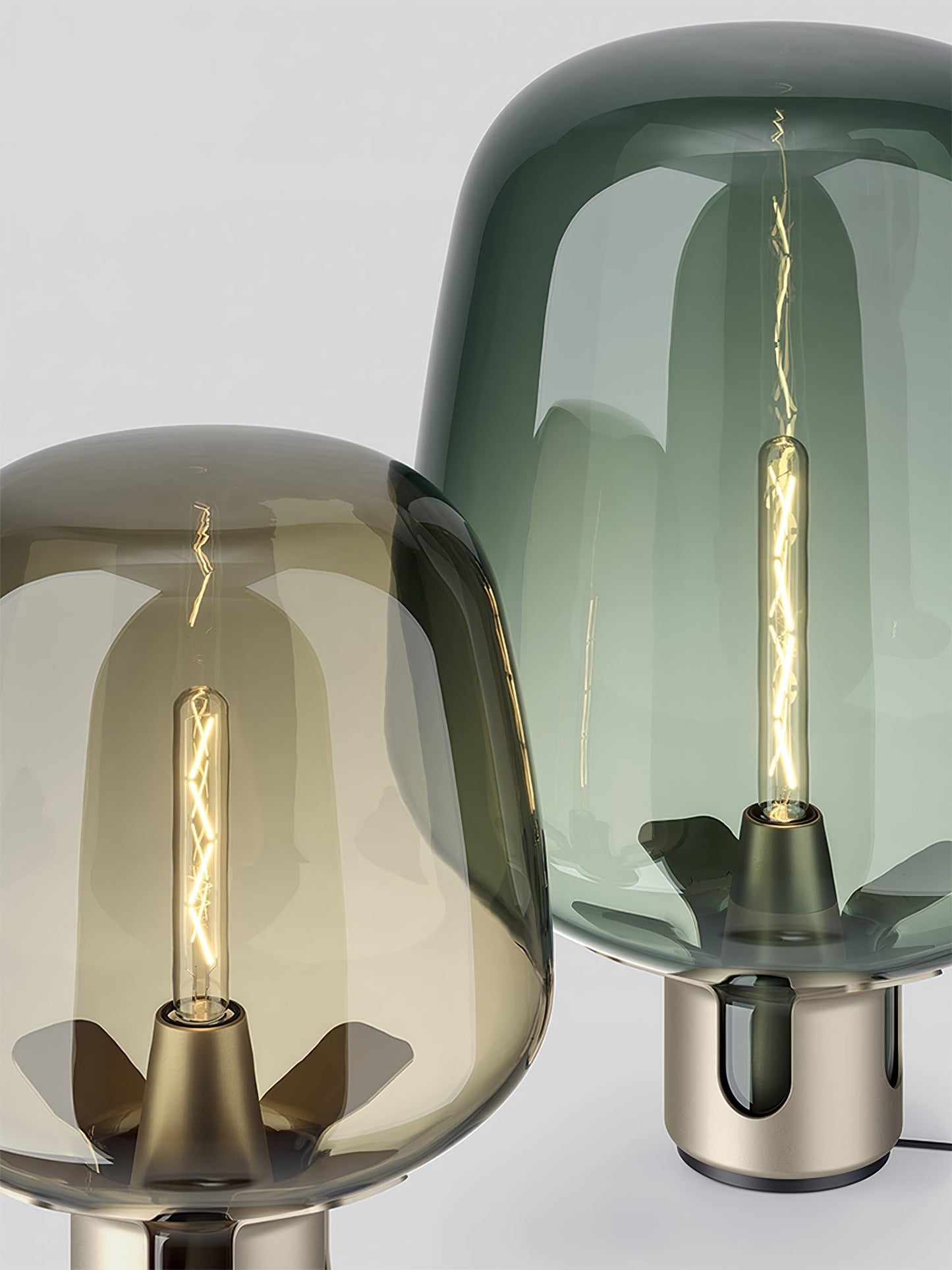 Chic Glass - Modern Table Lamp with Soft LED Light