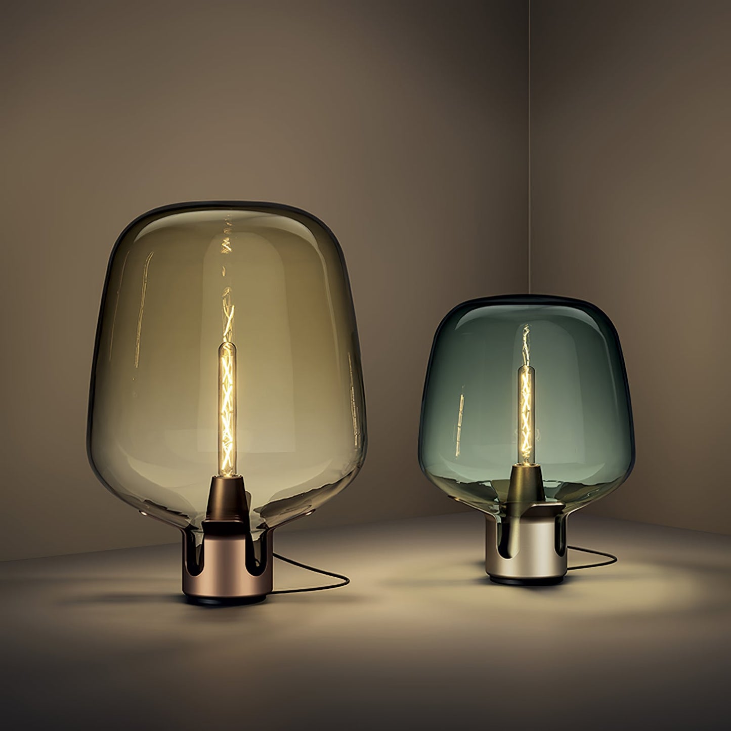 Chic Glass - Modern Table Lamp with Soft LED Light