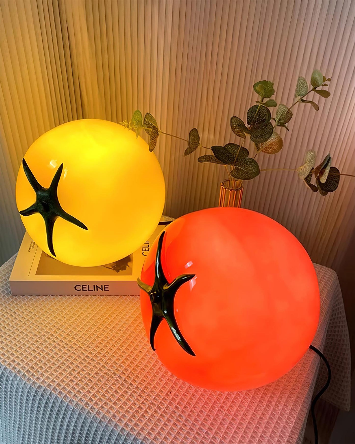 Bright Red Glass Desk Lamp