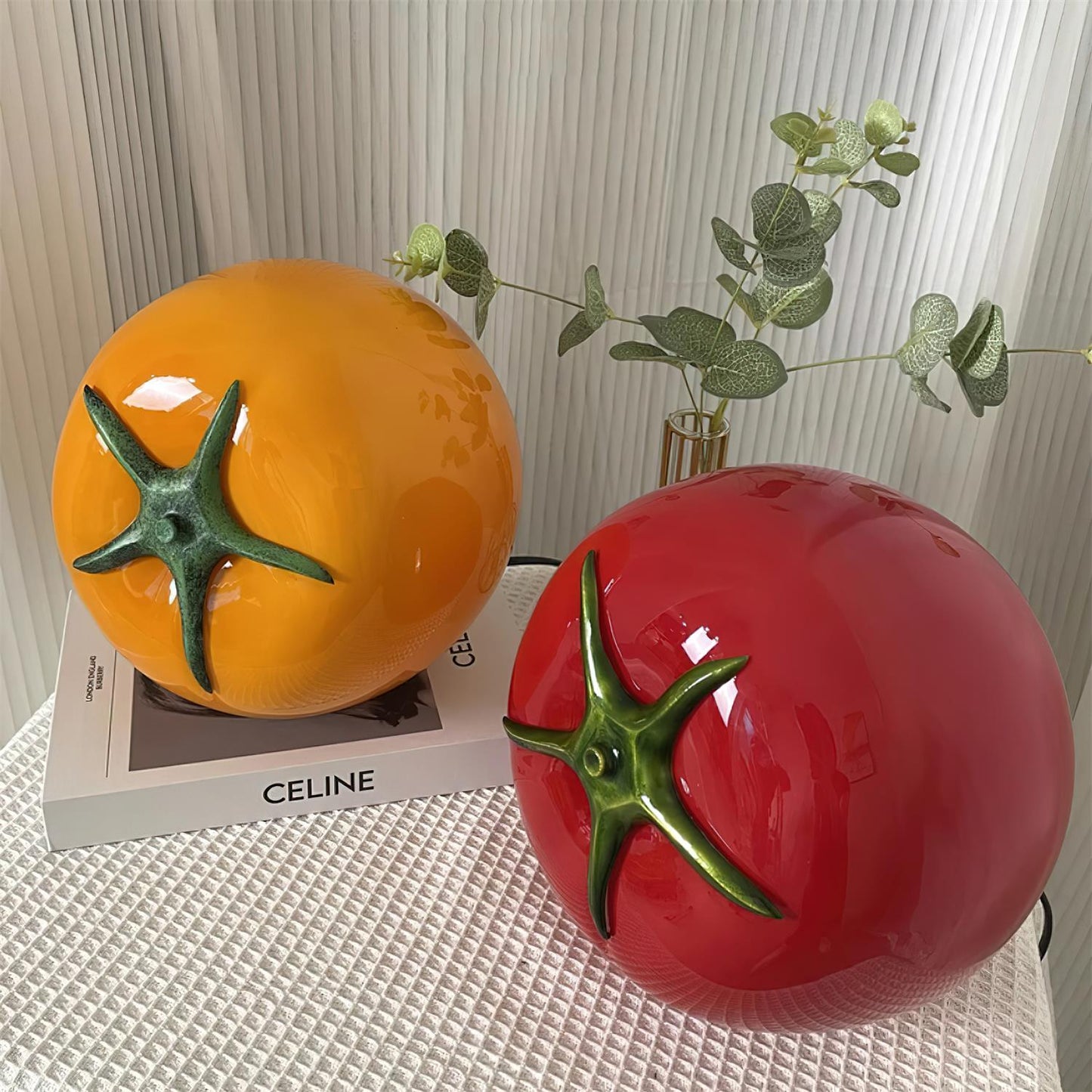 Bright Red Glass Desk Lamp