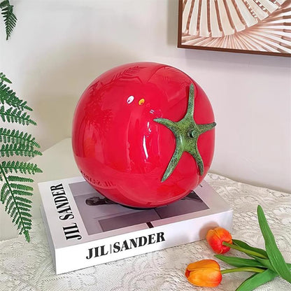 Bright Red Glass Desk Lamp