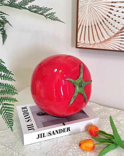 Bright Red Glass Desk Lamp