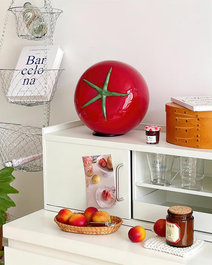 Bright Red Glass Desk Lamp