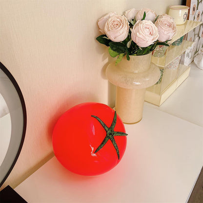 Vibrant Red Glass Table Lamp