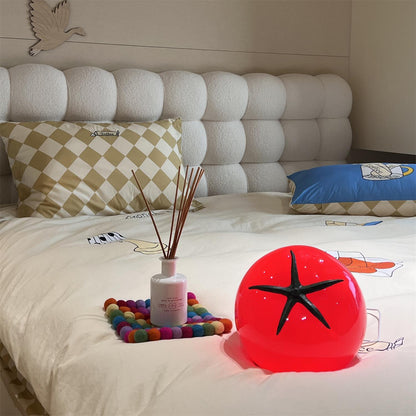 Vibrant Red Glass Table Lamp