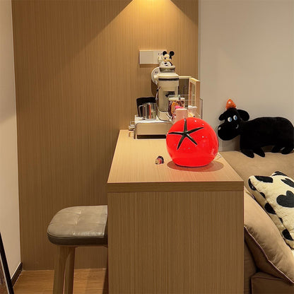 Vibrant Red Glass Table Lamp