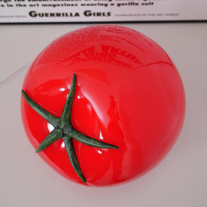 Vibrant Red Glass Table Lamp