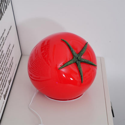 Vibrant Red Glass Table Lamp