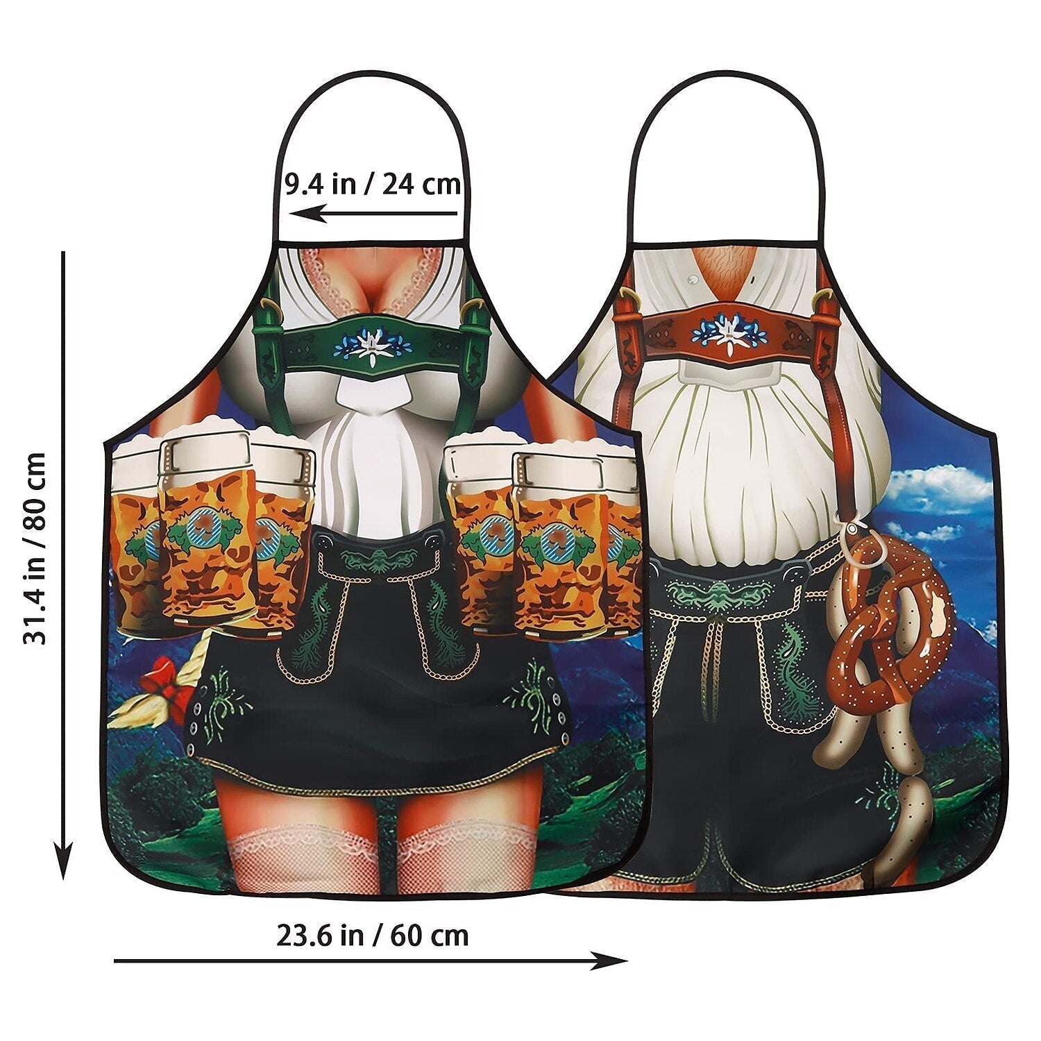Traditional aprons for couples – Oktoberfest | Lederhosen and dirndl designs as eye-catchers 4