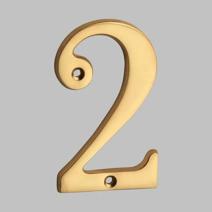 Traditional house numbers made of solid brass 12