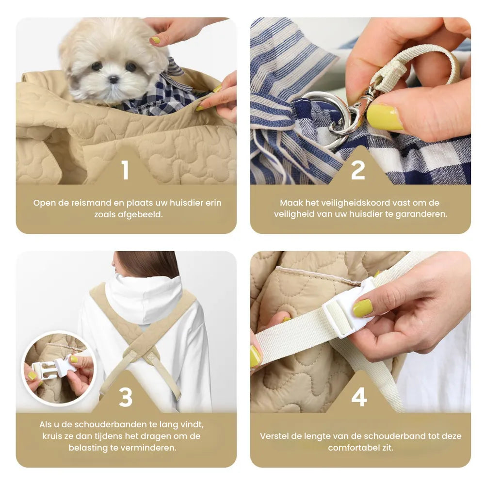 Large Pet Sling Bag - Waterproof, Portable Dog Carrier