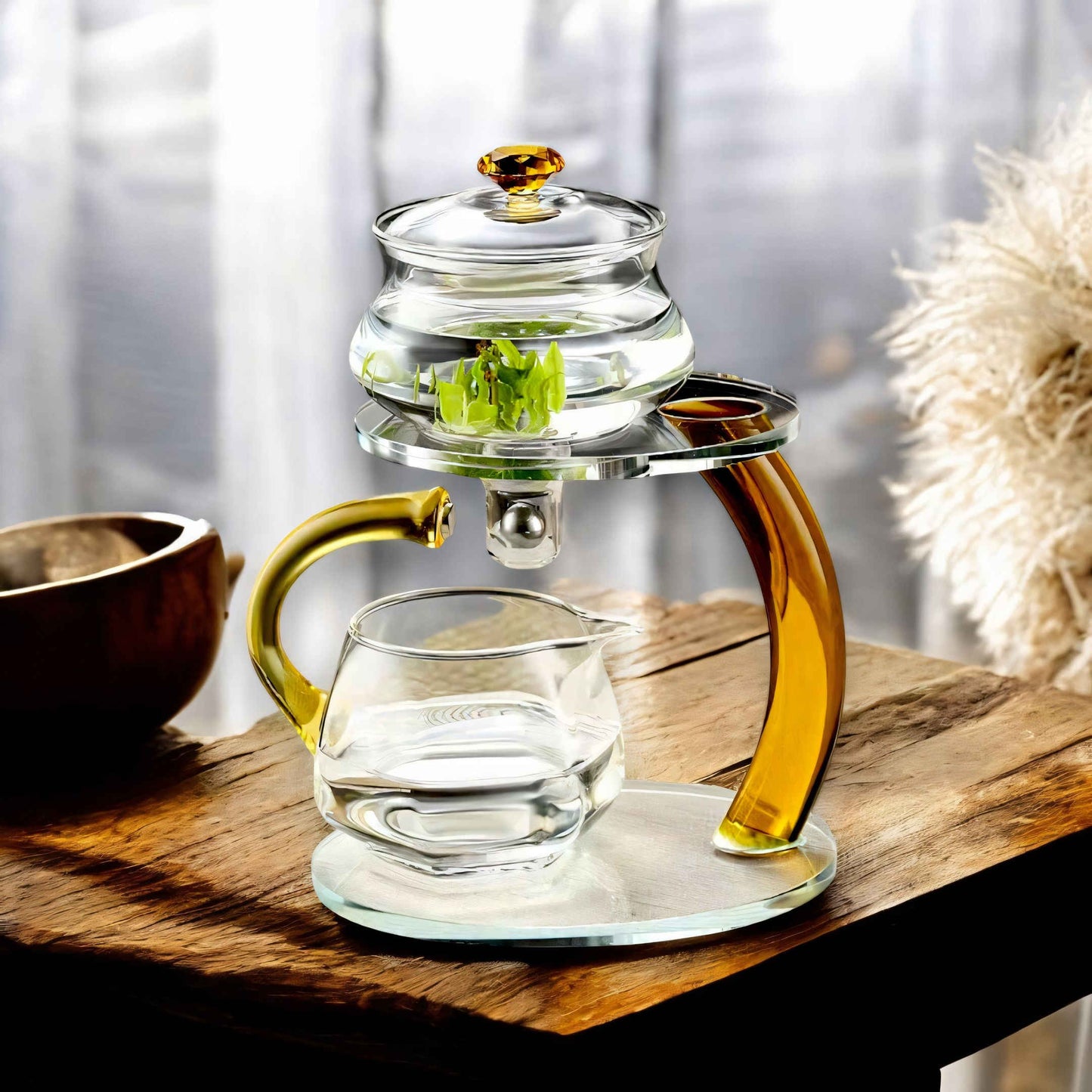 Premium Glass Teapot with Built-In Infuser - Fesara