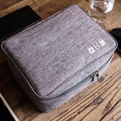 Practical Travel Electronics Accessories Organiser Bag - Fesara