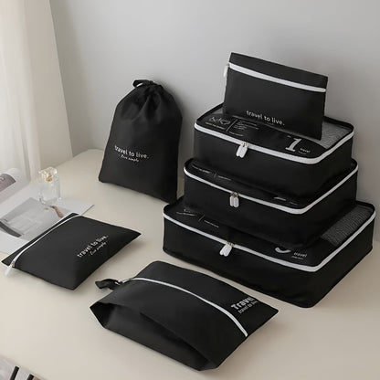 Compact 7pc Travel Organizer Bag Set