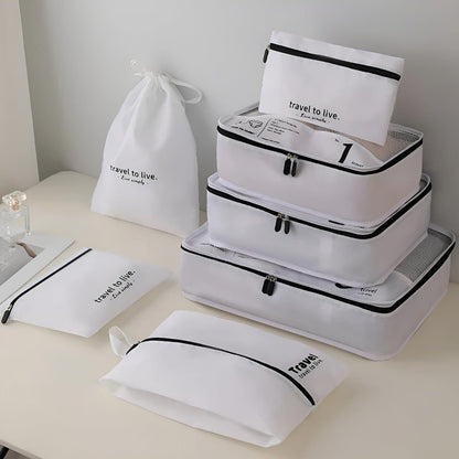 Compact 7pc Travel Organizer Bag Set